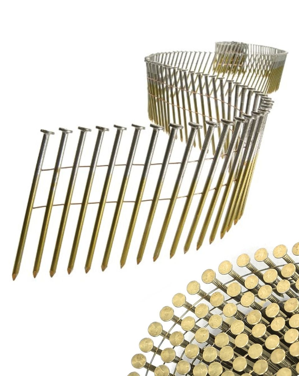 Coil nails for pallet and crate manufacturing